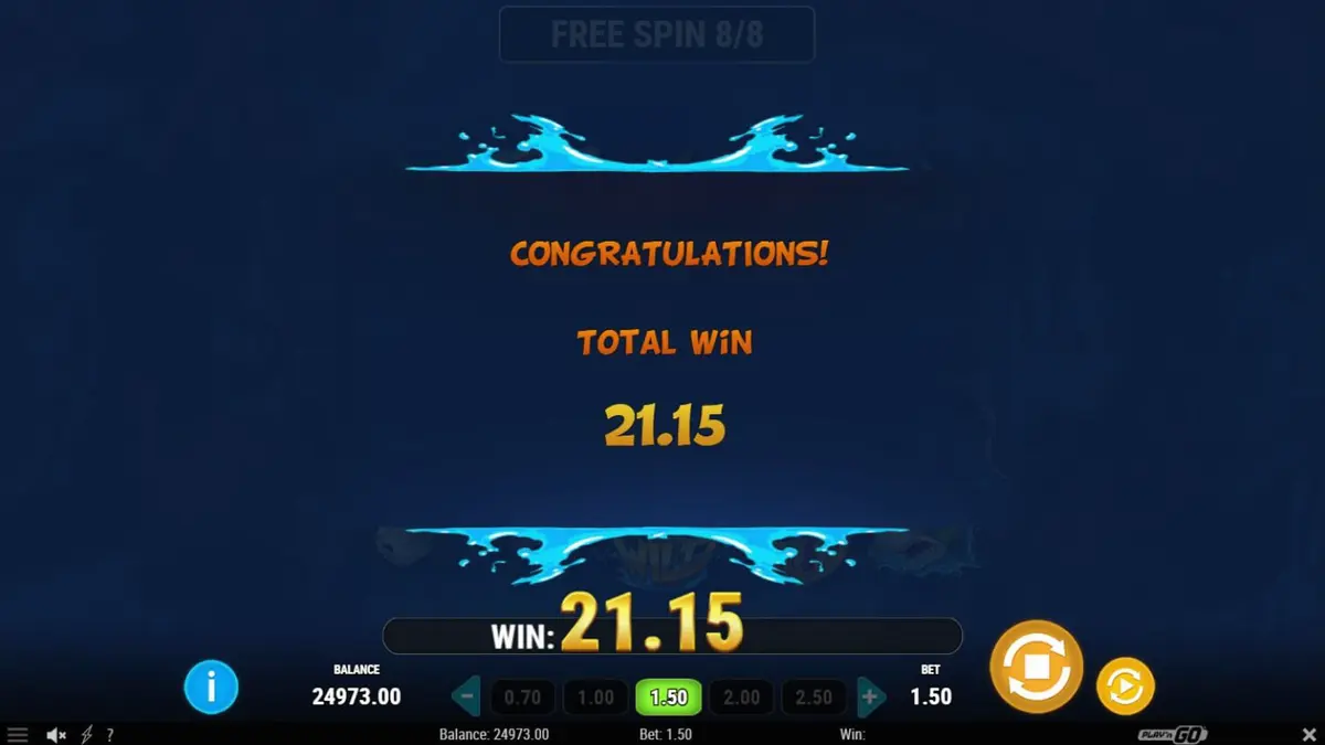 Tampilan visual hiu predator dalam slot Megadon Triple Threat