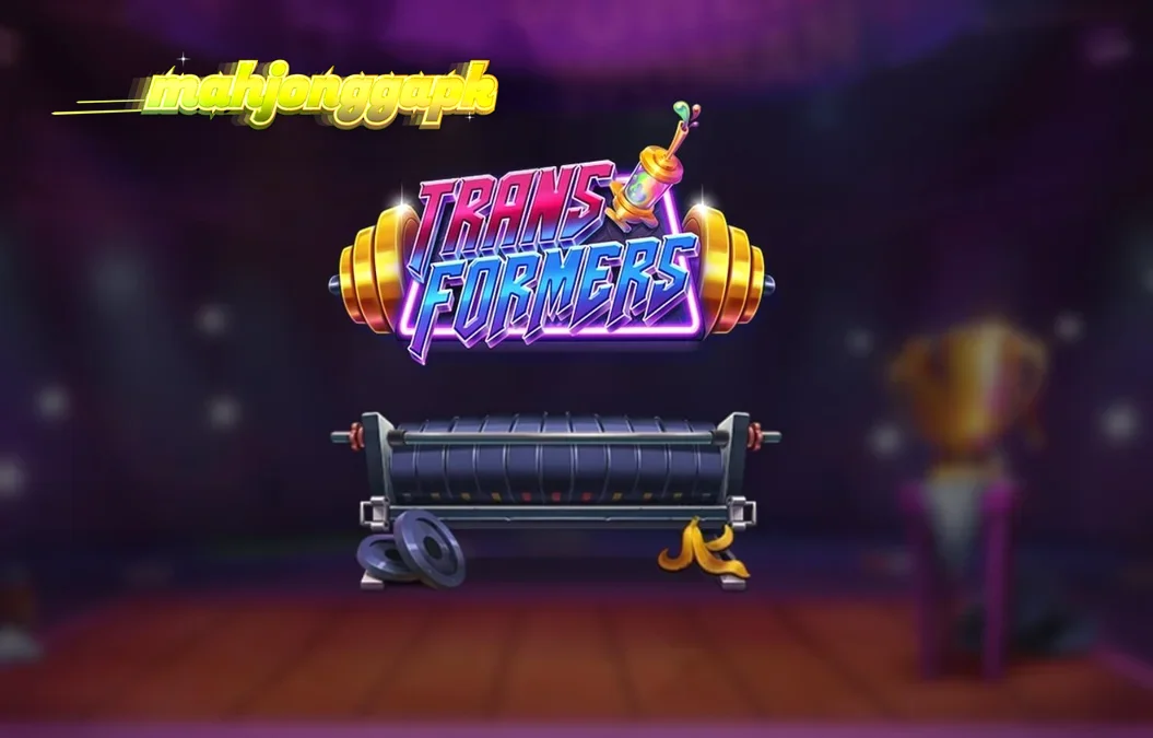 Tampilan visual slot Transformers dengan estetika neon-noir dan karakter utama Brosephine.