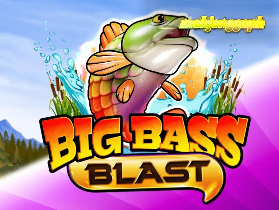 Tampilan layar permainan slot Big Bass Blast dengan tema memancing futuristik dan simbol-simbol listrik.